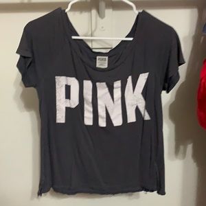 PINK gray t shirt